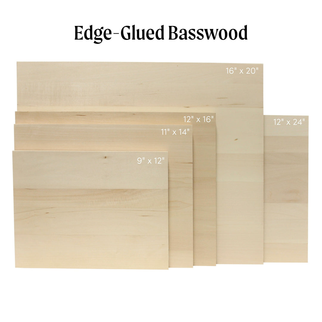 Edge-Glued Basswood, 11 in. x 14 in. x 3/4 in.