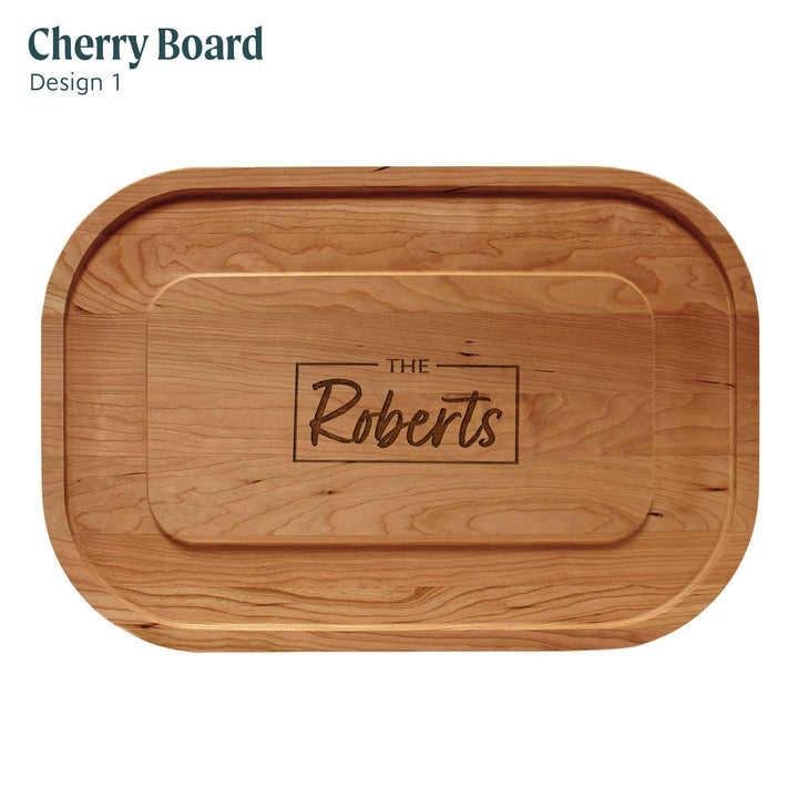 Custom Oval Cherry Cutting Board, 12 in. x 18 in.