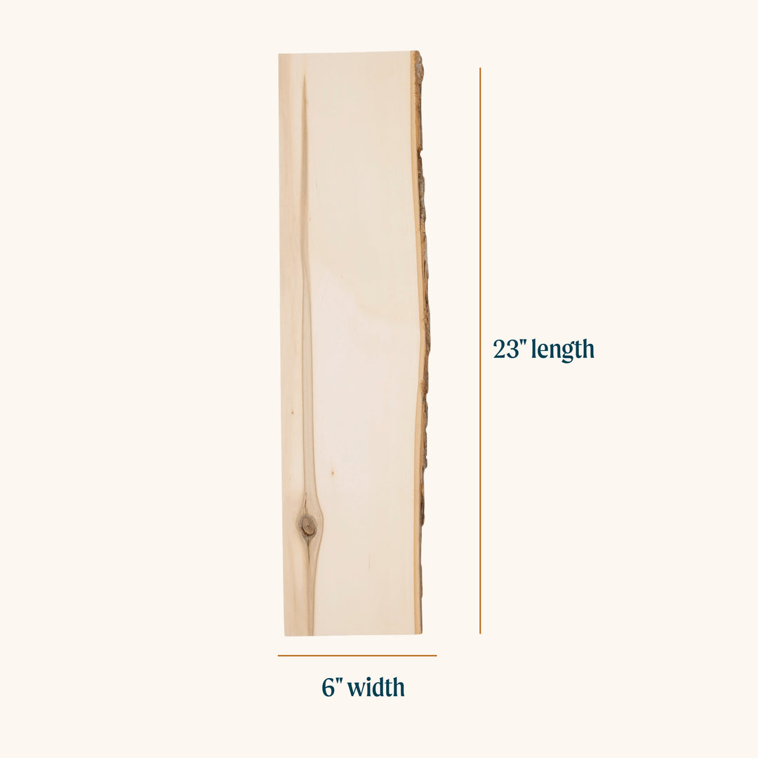 Live Edge Basswood Board, 6" x 23"