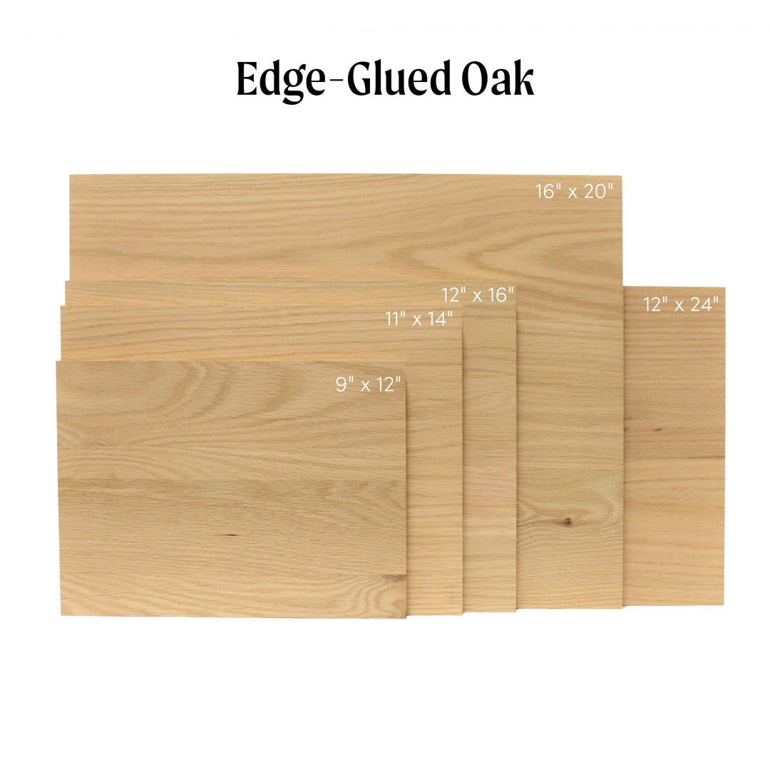 Edge-Glued Oak, 11" x 14" x 3/4"