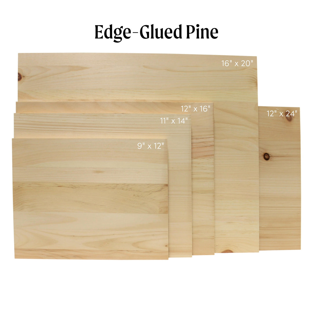Edge-Glued Pine, 9" x 12" x 11/16"