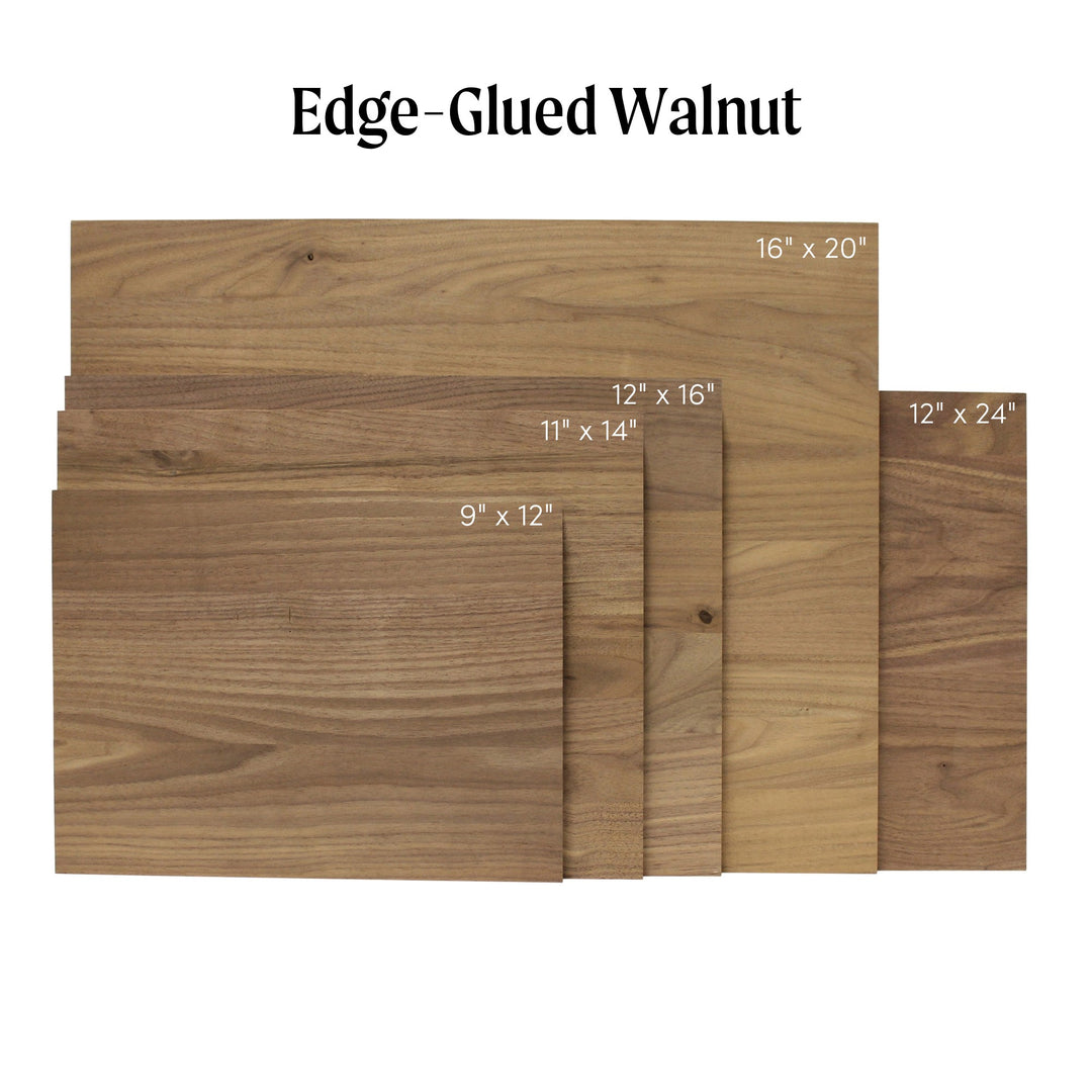 Edge-Glued Walnut, 9" x 12" x 3/4"
