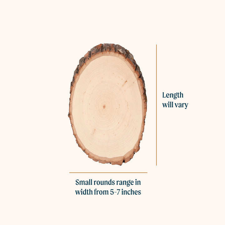 Basswood Round, Small 5-7" Wide