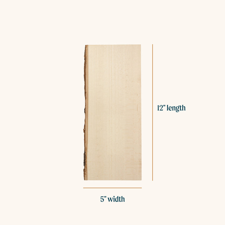 Live Edge Basswood Board, 5" x 12"