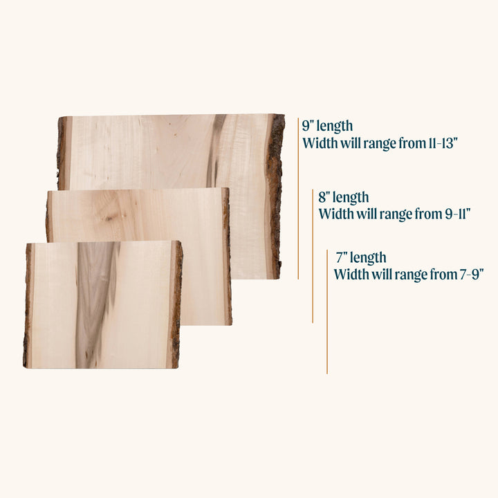 Rustic Basswood Plank, 7-13" Wide x 7-9", 3-Pack