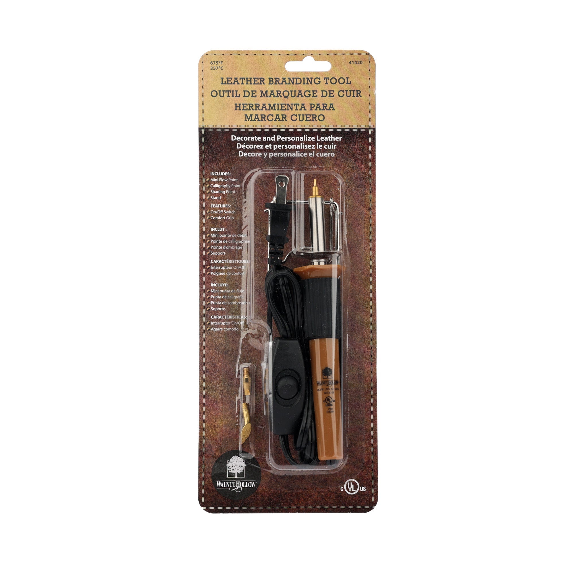 Walnut Hollow Wire Tip Woodburning Tool Expansion Set, 4 Tips Black