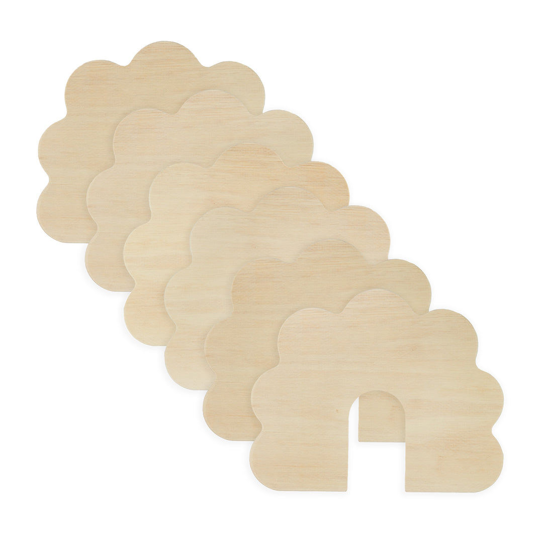 Birch Plywood Arched Cloud, 8" x 10"
