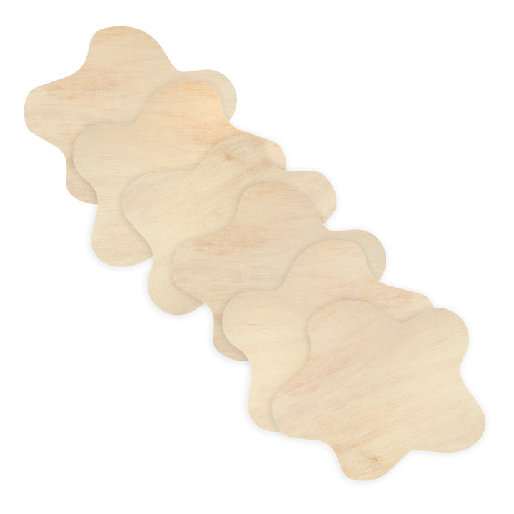 Birch Plywood Retro Flower, 8-1/2" x 10"