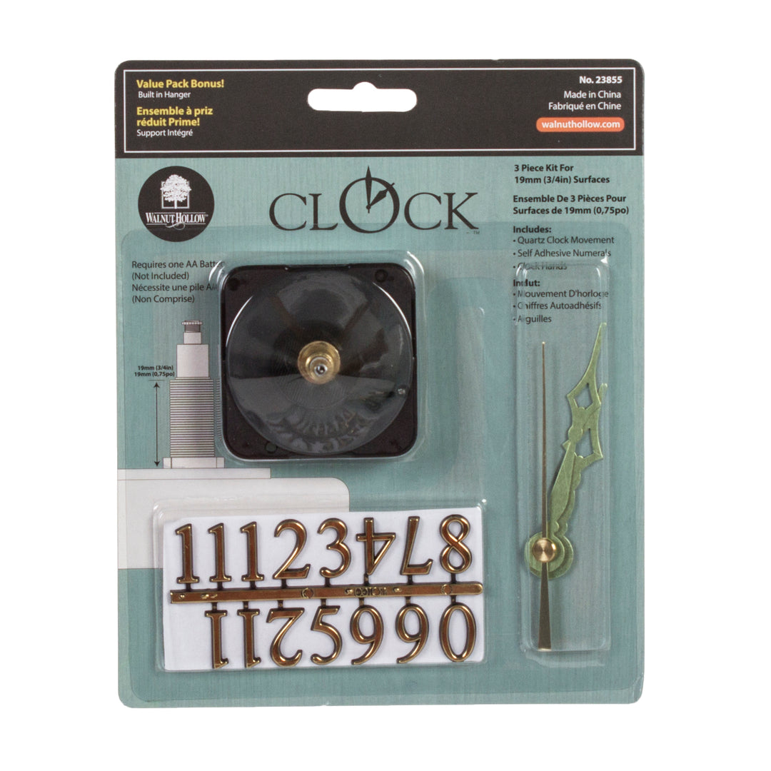 3-Piece Clock Kit - 3/4"