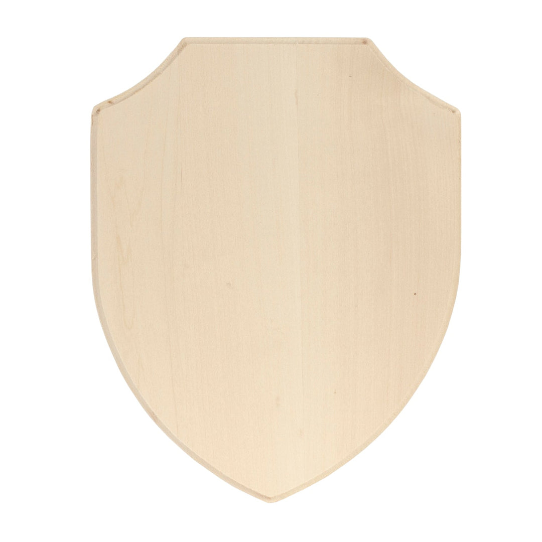 Basswood Simple Shield Plaque, 8" x 10" x 9/16"