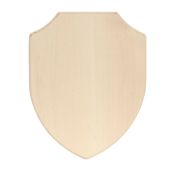 Basswood Simple Shield Plaque, 8" x 10" x 9/16"