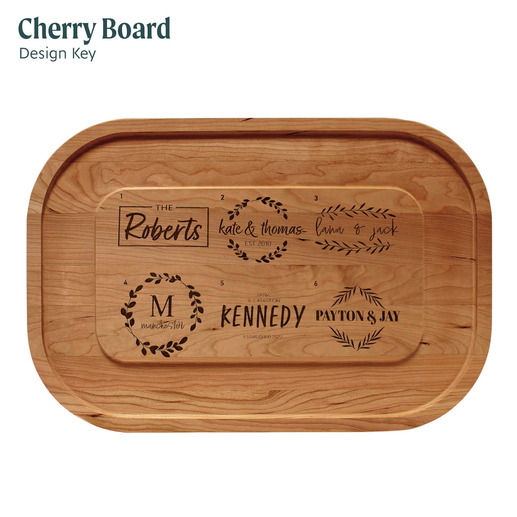 Cherry and Walnut Cutting Board (18x12) - Shape of Yew