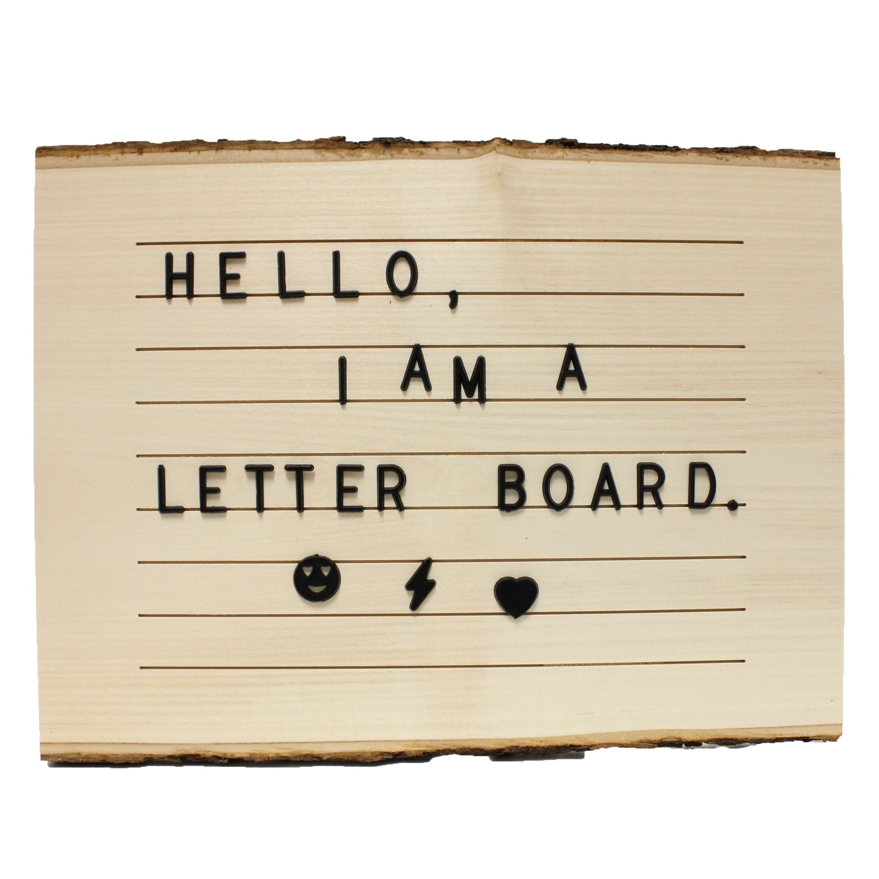 Walnut Hollow Letter Board Natural Bark Edge with Letters