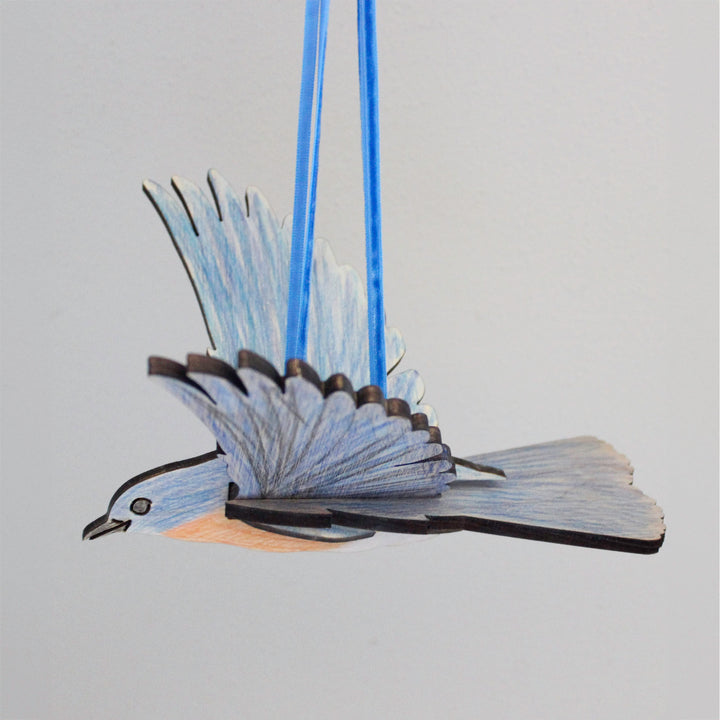 3D Wooden Bird, Bluebird