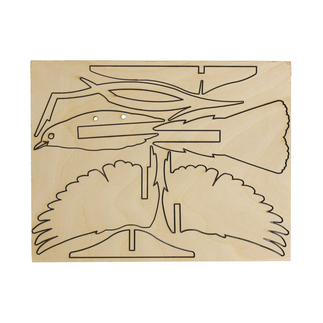 3D Wooden Bird, Bluebird