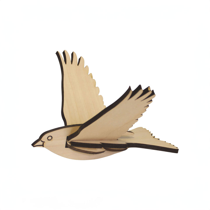 3D Wooden Bird, Finch