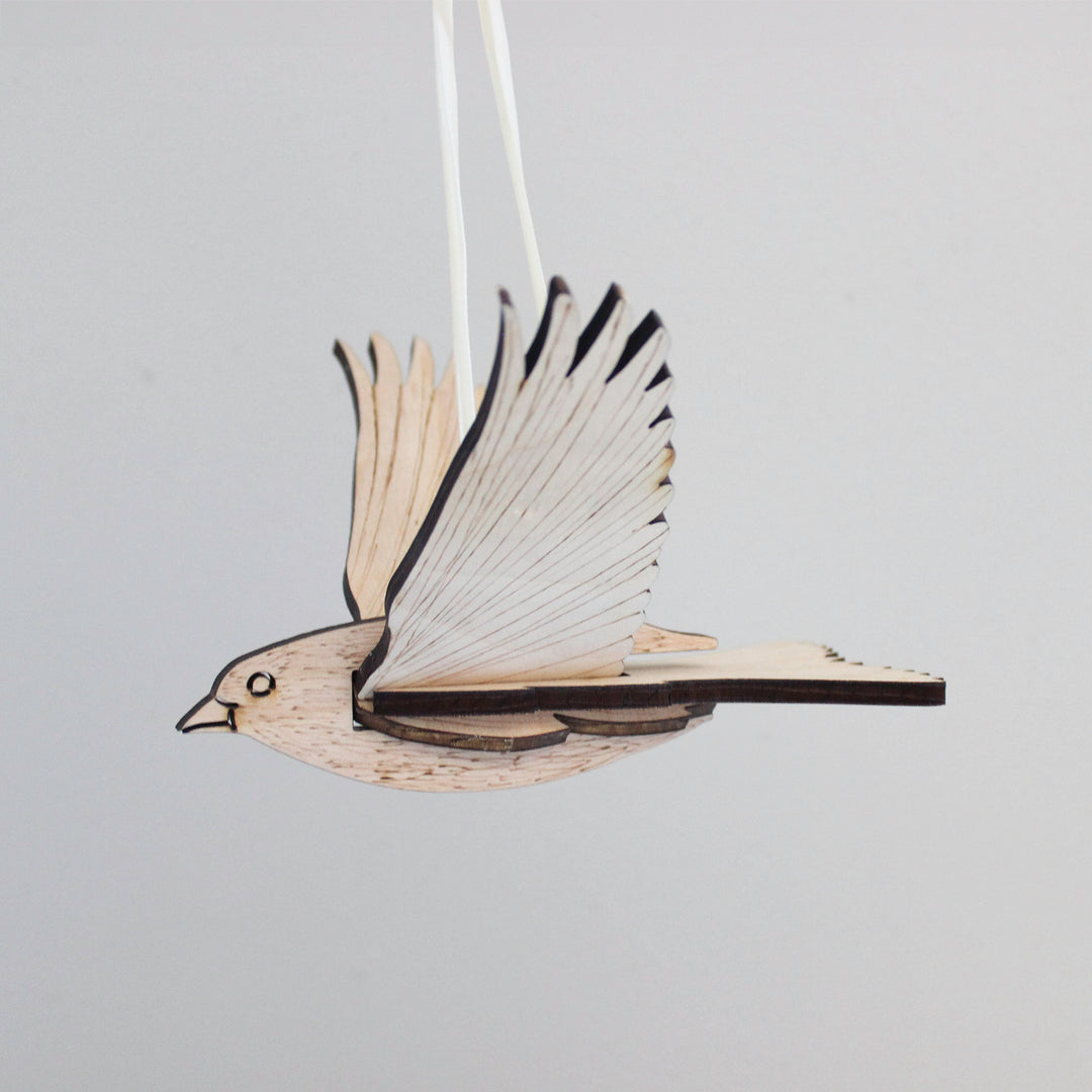 3D Wooden Bird, Finch