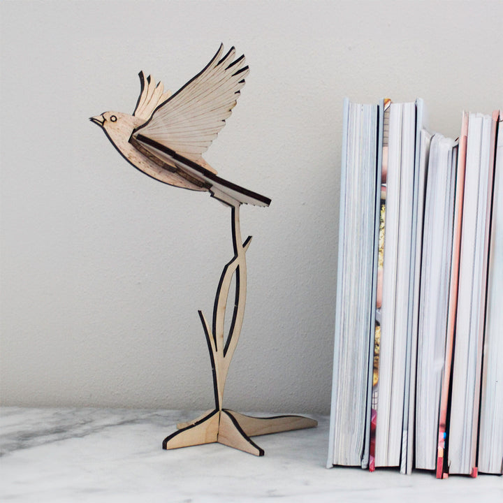 3D Wooden Bird, Finch