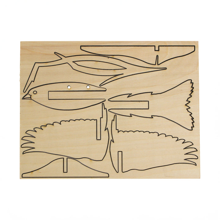3D Wooden Bird, Finch