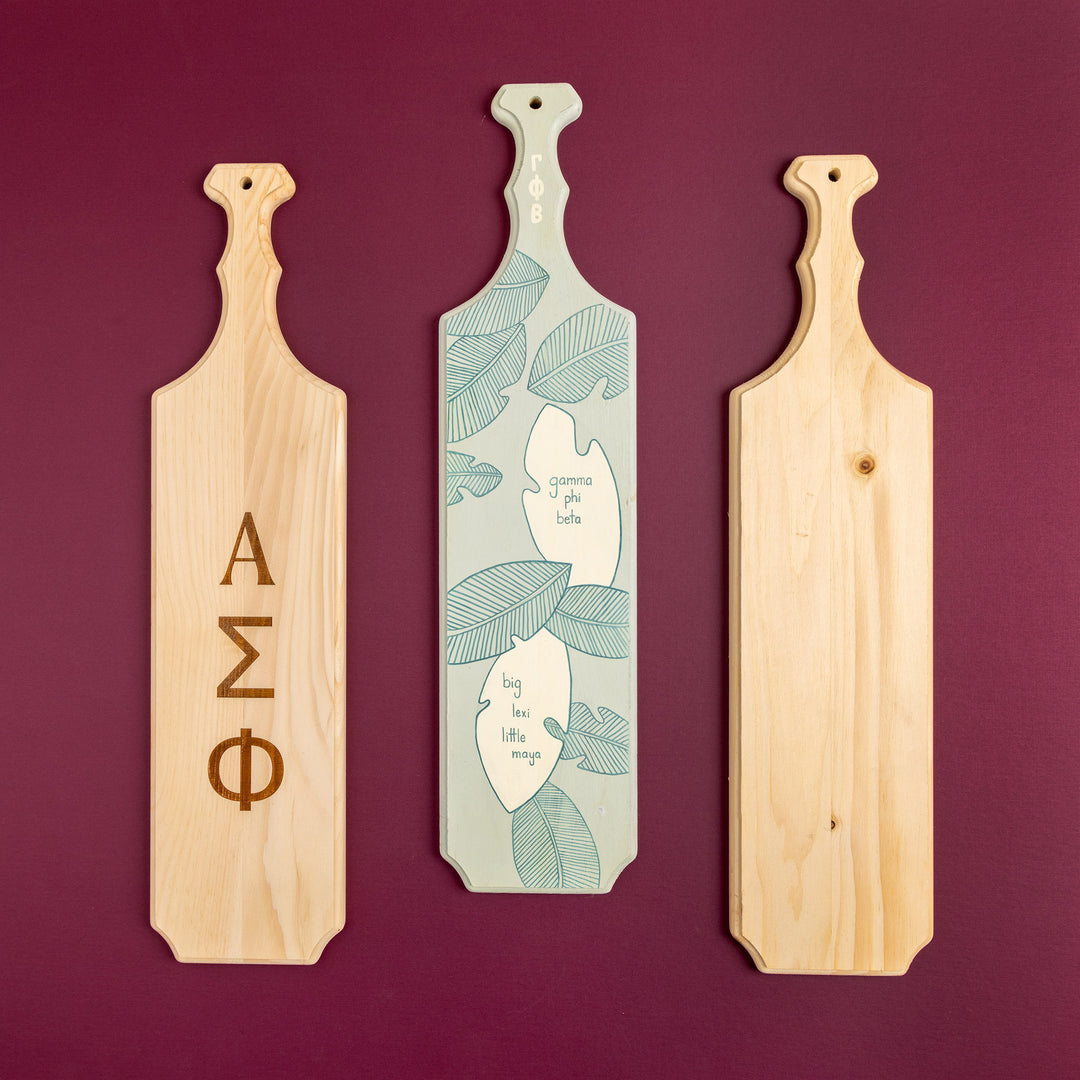 Show your Greek pride with this fraternity/sorority pine paddle, expertly crafted for a blend of tradition and contemporary flair