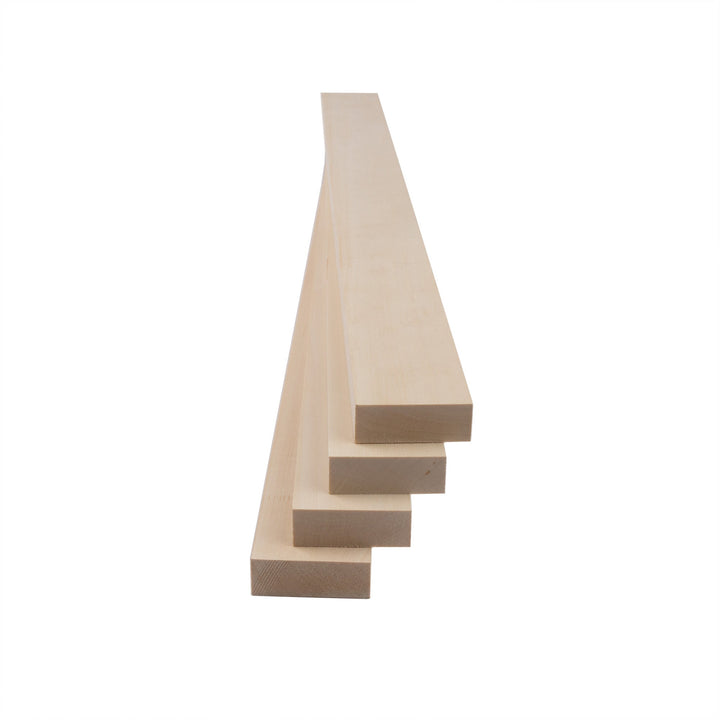 Basswood Board (4-Pack), 2" x 24" x 3/4"