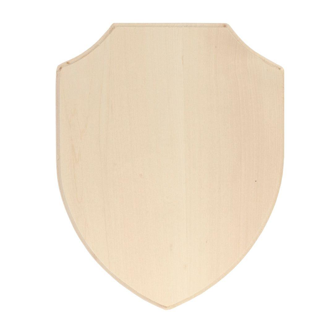 Basswood Simple Shield Plaque, 8 in. x 10 in. x 9/16 in.