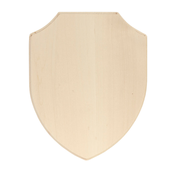 Basswood Simple Shield Plaque, 8" x 10" x 9/16"