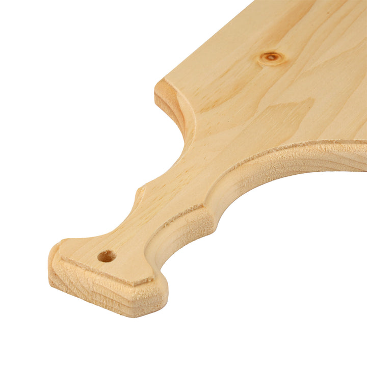 Graceful Greek paddle, hand-carved from pine, combines tradition with modern elegance in a beautiful, ergonomic design